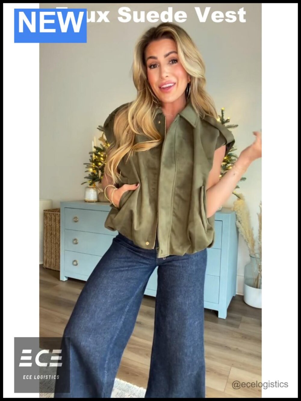 Faux Suede Vest Oversized Cap Sleeve Bomber Jacket Casual Lapel Collar - Picture 6 of 6